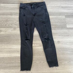 Size 8 Black Express Ripped Jeans
